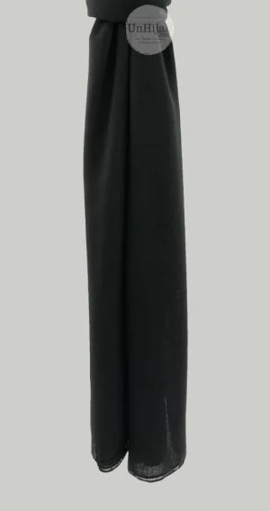 Noir Hijab Mousseline Froissé