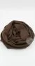 Hijab Mousseline froissé Brun cuir - Image 2