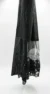 Hijab de encaje negro denim rectangular - Imagen 5