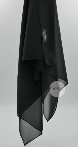 hijab mousseline Noir