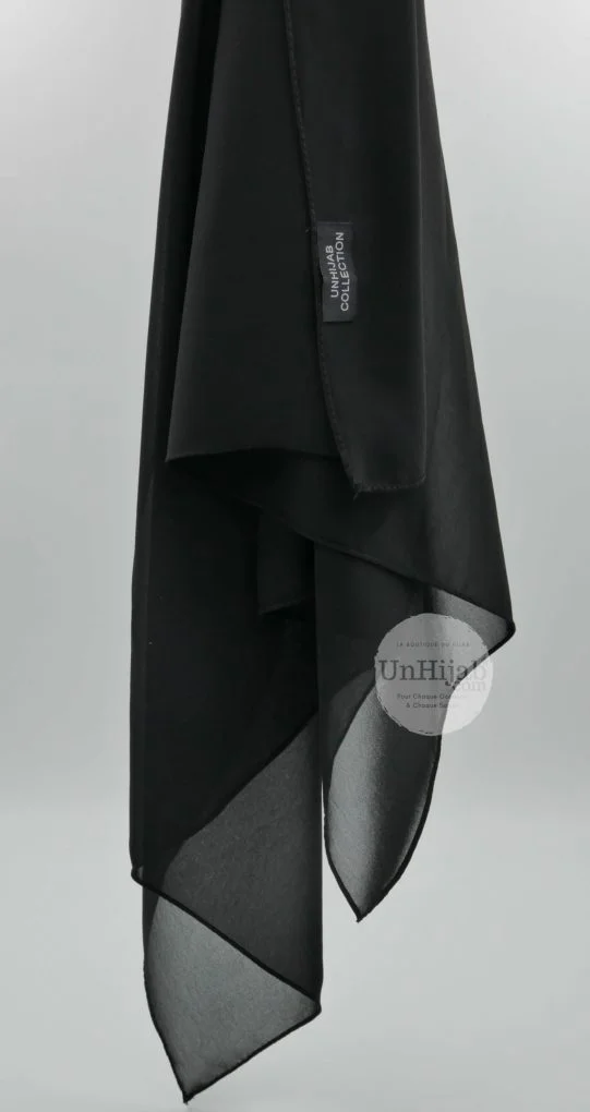 hijab mousseline Noir