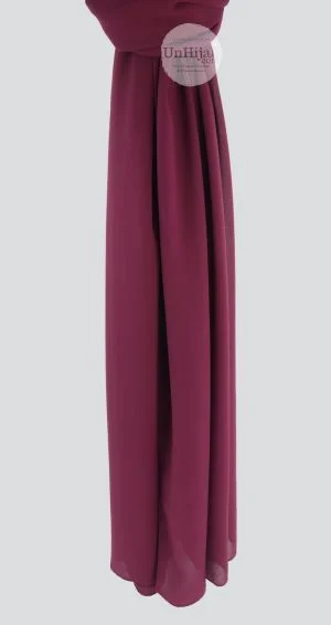 hijab mousseline bordeaux