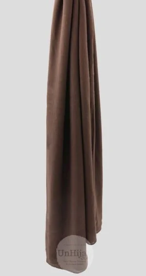 Hijab Rayonne Brun cuir