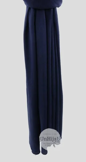 Navy Blue Rayon Hijab