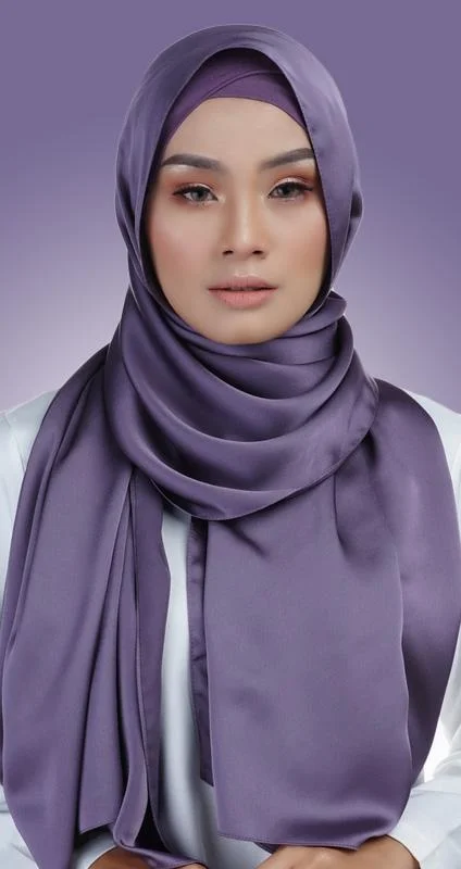 Purple.jpg Hijab Elyse 2 en 1 Violet – Image 1