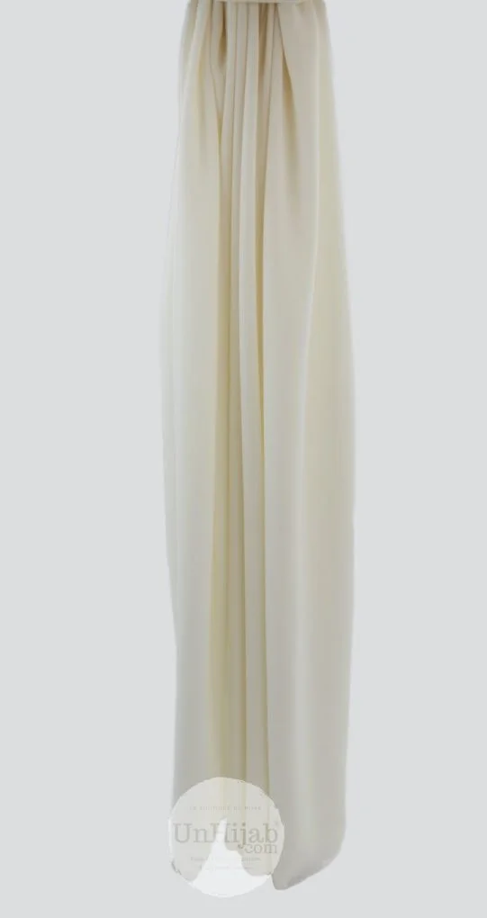 hijab pas cher creme de la collection soie de medine Hijab soie de medine creme