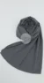 Dark Grey Medina Silk Hijab - Image 7