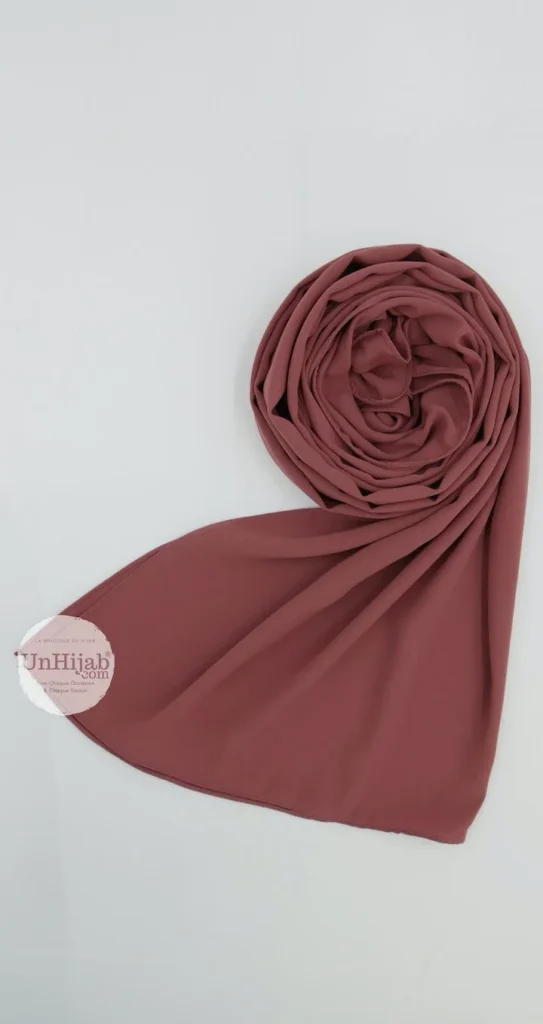 Hijab Soie de Médine Rouge terre – view 1