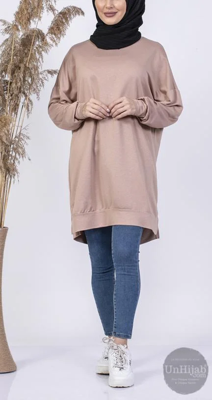Sweat.beige_.1.jpg SweatShirt Long Beige – Image 1