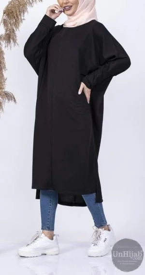 Tunique longue femme Noir
