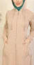 Sweat long femme à Capuche zippé Beige - Bild 5