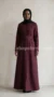 burgundy buttoned abaya 1