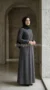 Dark grey buttoned Abaya