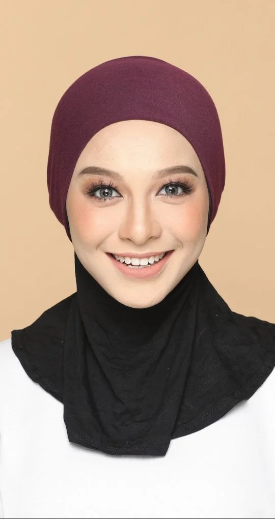 Sous Hijab Collection Basic Bonnet Violet foncé
