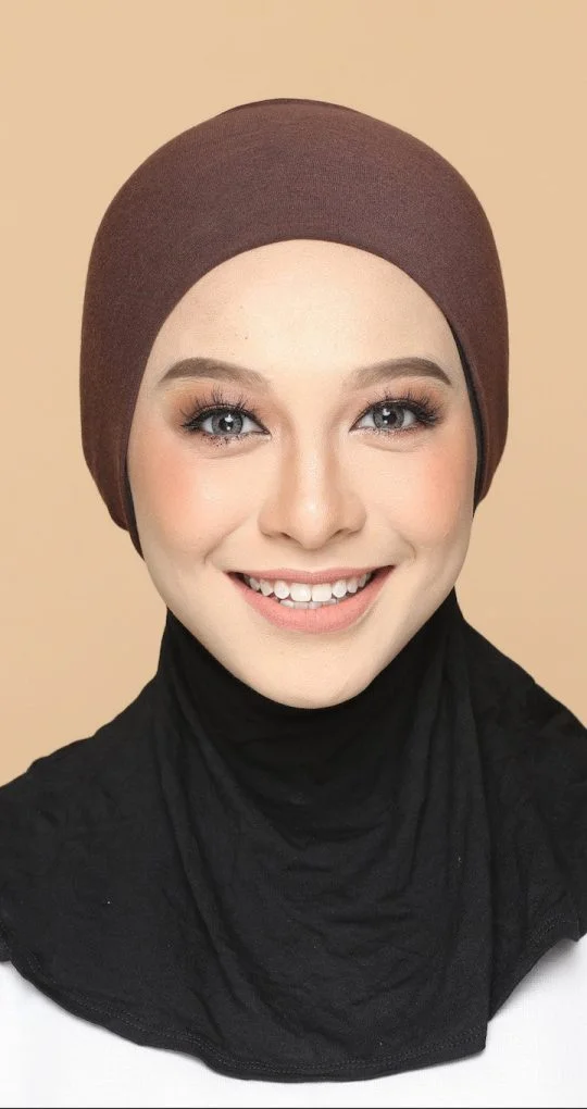 Sous Hijab Collection Basic Bonnet Brun cuir