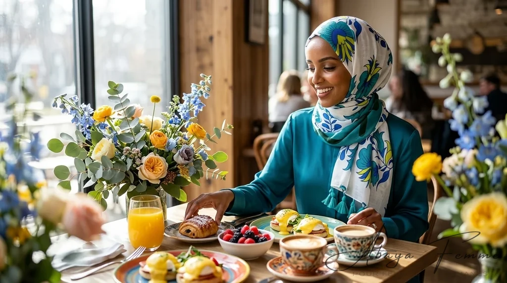Châle Imprimé Rectangulaire Collection Premium TS06 1 Châle Imprimé Rectangulaire Collection Premium TS06 - Lifestyle Photo - Model Style: Hijabi