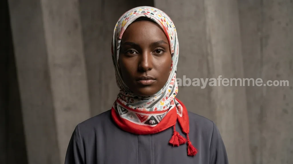 Chale imprimé Premium TS02 porté avec élégance