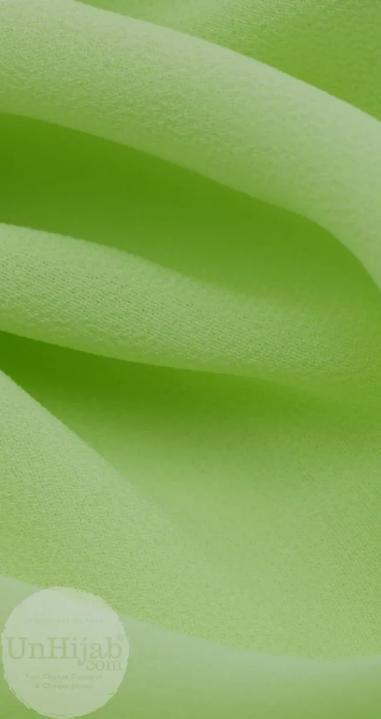 Hijab Mousseline Vert lime Premium Collection – view 3