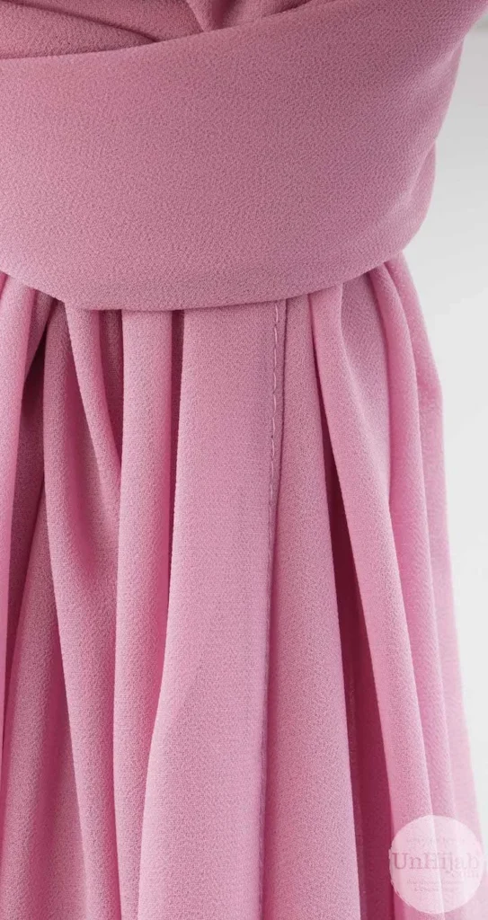 Hijab Mousseline Pink Premium Collection – vue 4