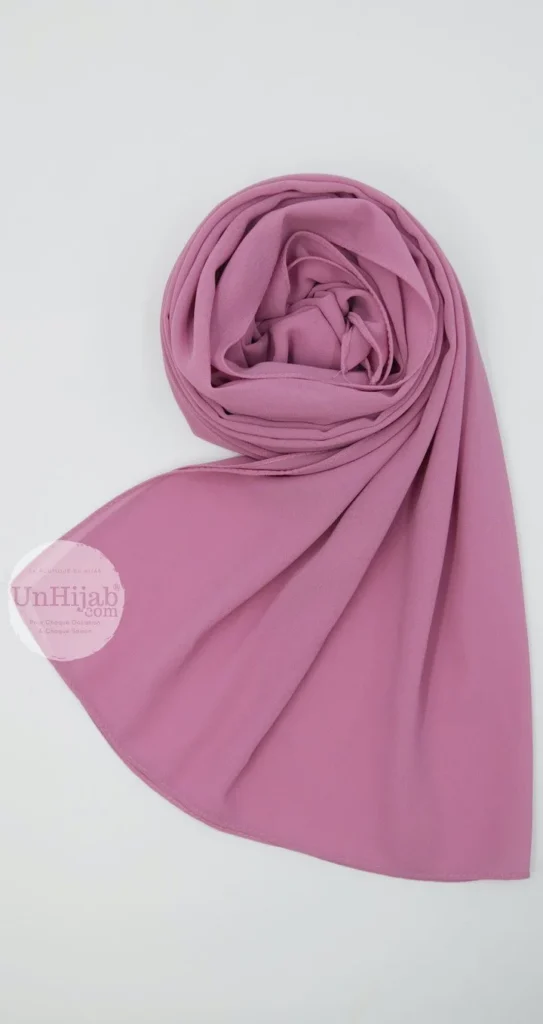 Hijab Mousseline Pink Premium Collection – vue 2