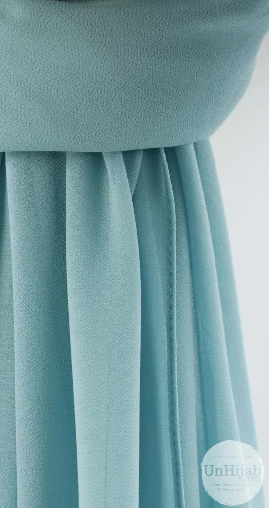Hijab Mousseline Turquoise Premium Collection – vue 2