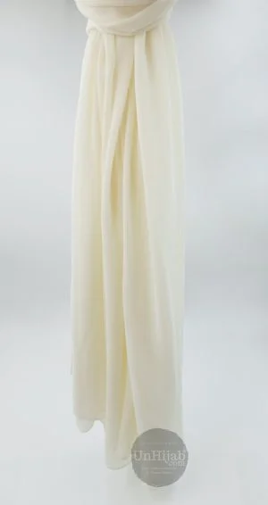 Hijab Mousseline Crème Collection XL