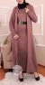Ensemble Tricot Robe longue et Gilet Blush – Image 2