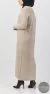 Gebreide set met lange jurk en vest in beige - Afbeelding 2