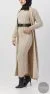 Gebreide set met lange jurk en vest in beige - Afbeelding 4