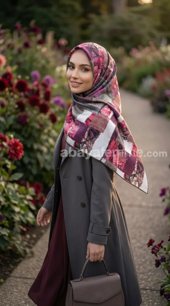 Luxury Collection FT30 scarf - Garden photo - Model style: Hijabi