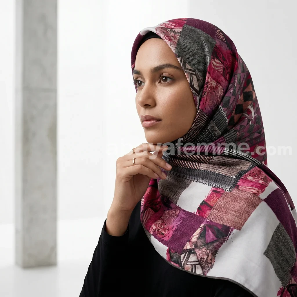 Foulard Collection luxe FT30 2 Style Hijabi avec le foulard collection luxe FT30
