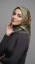 LUXURY silk-effect 90x90 cm square scarf with multicoloured geometric patterns