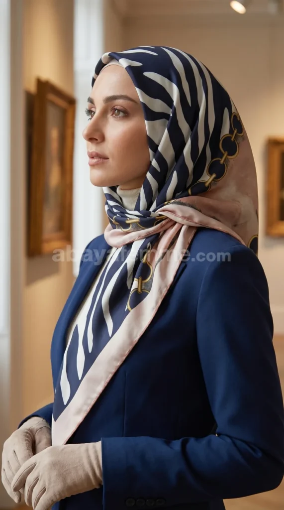 Foulard Collection Luxe FT44 2 détail du foulard collection luxe ft44 carré imprimé effet soie