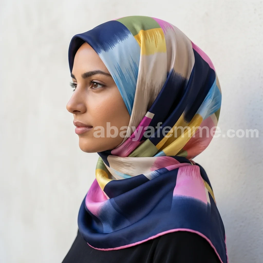 Foulard Collection Luxe FT40 2 Détail des motifs du foulard collection luxe ft40