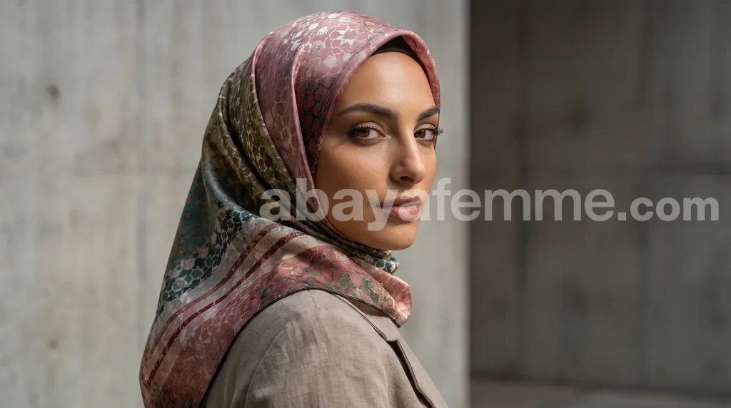 Foulard Collection Luxe FT35 2 Détails des motifs modernes du foulard collection luxe FT35