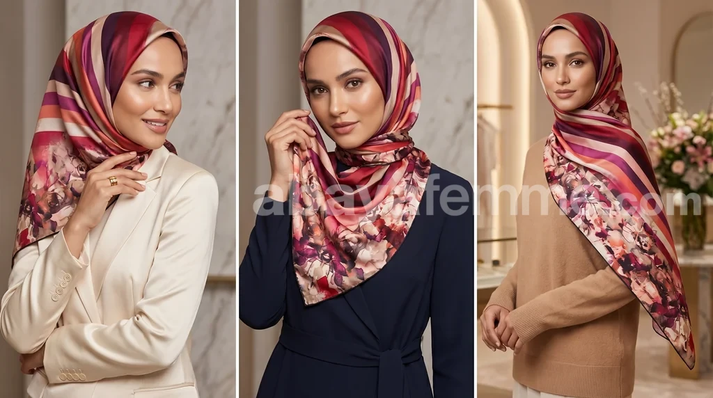 Foulard Collection Classique FT33 1 Foulard collection classique FT33 noir et or avec motifs baroques élégants