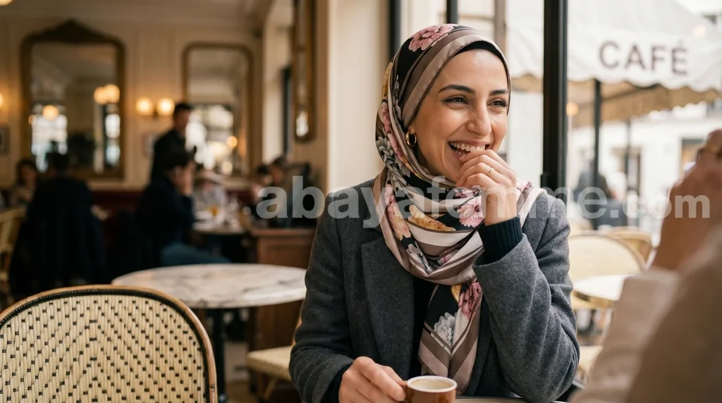 Foulard Collection Luxe FT27 1 Femme élégante portant le foulard collection luxe ft27