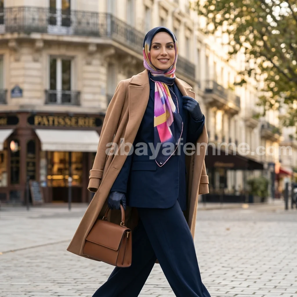 Foulard Collection Luxe FT26 2 Détails des motifs modernes et de la texture du foulard collection luxe FT26