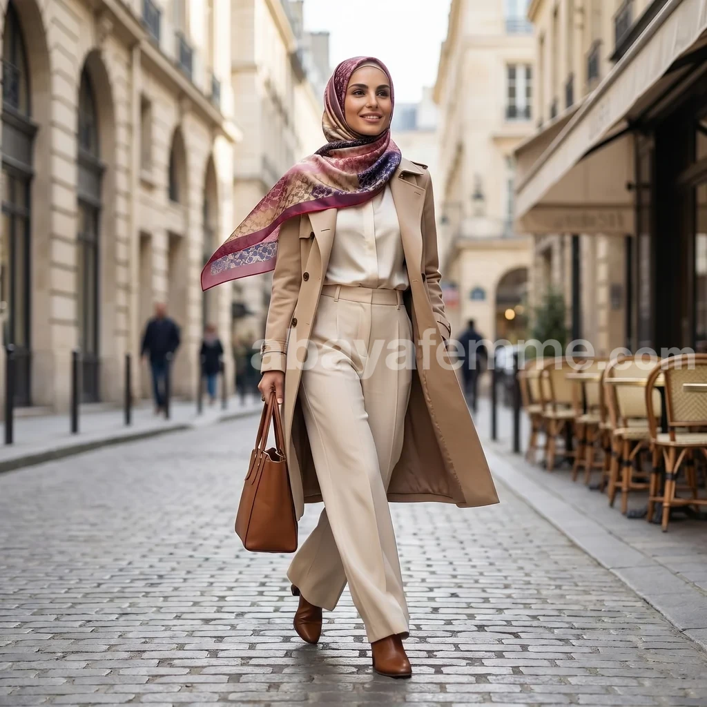 Foulard Collection Classique FT24 3 Présentation à plat du foulard carré satiné collection classique ft24