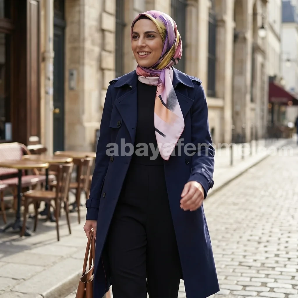 Foulard Collection Luxe FT23 3 Foulard carré effet soie aux motifs turcs