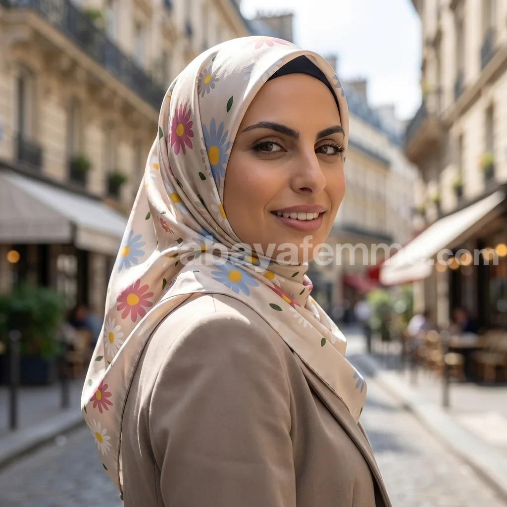 Foulard Collection Luxe FT20 2 Détail des motifs modernes du foulard collection classique ft20