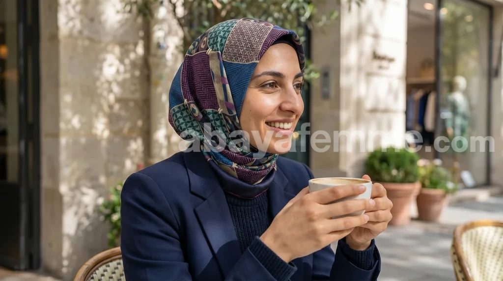 Luxury collection ft05 scarf worn as a chic hijab