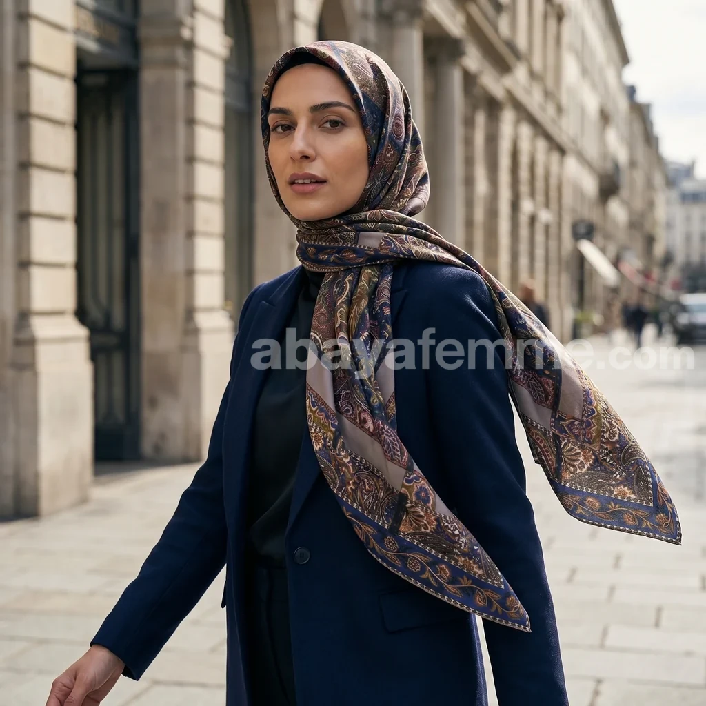 Foulard Collection Luxe FT03 2 Détails soyeux du foulard collection luxe ft03