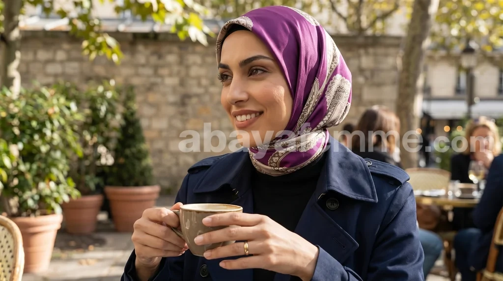 Foulard Collection Luxe FT02 2 Motifs modernes et reflets du foulard collection luxe ft02