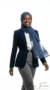 Hijab Encaje Azul marino Rectangular - Foto de estudio - Estilo de modelo: Hijabi