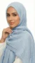 Hijab Froissé SkyBlue Basic Collection - Studio Photo - Model Style: Hijabi