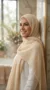 Crinkled Vanilla Hijab Basic Collection - Luxury Photo - Model Style: Hijabi