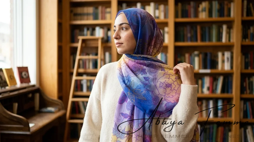 Hijab imprimé Collection Lilia PST13 1 Hijab imprimé Collection Lilia PST13
