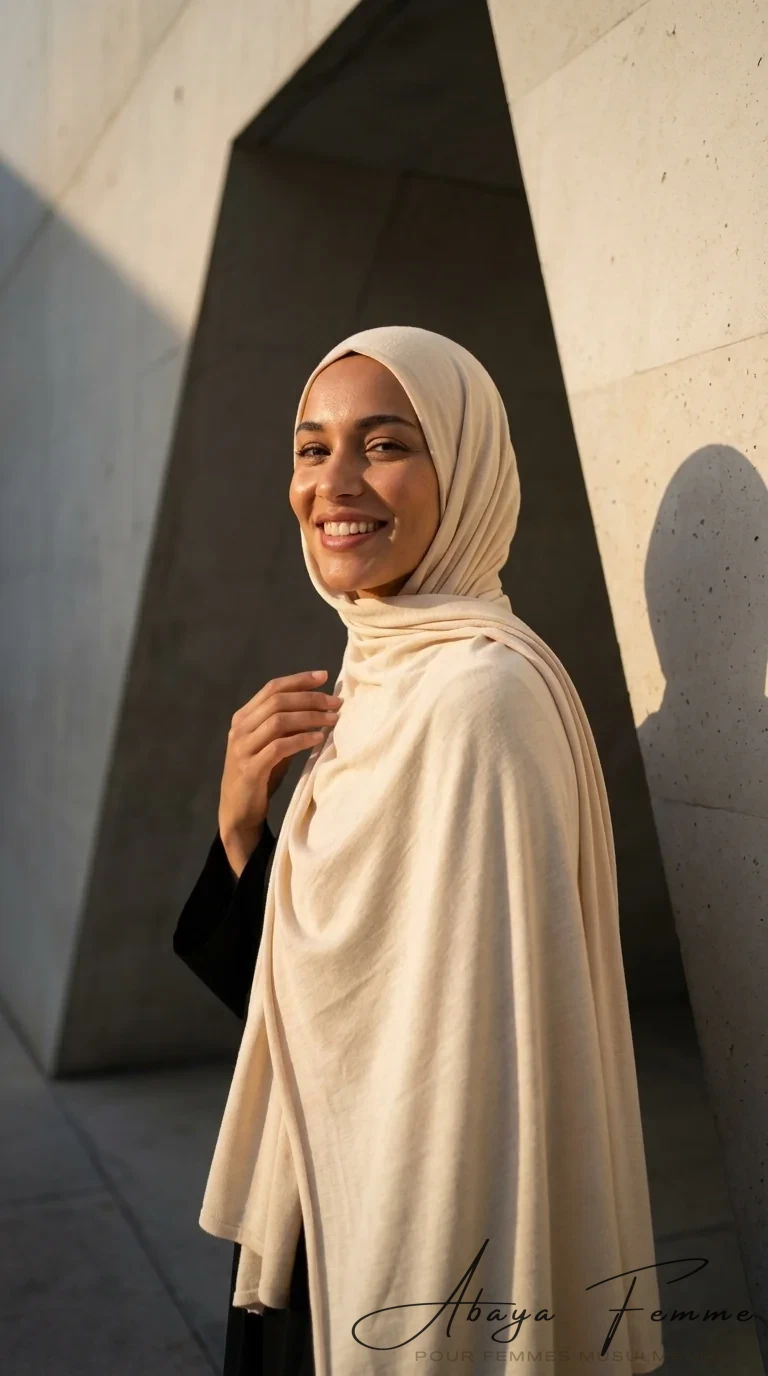 Hijab Jersey Creme Collection Premium - Minimal Photo - Model Style: Hijabi