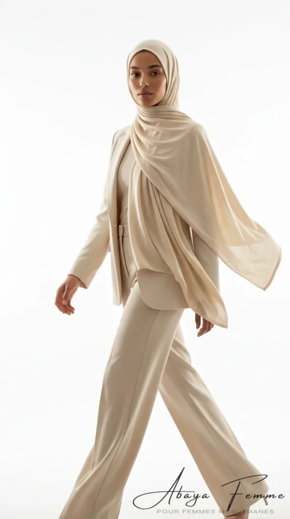 Hijab Jersey Creme Collection Premium – vue 1